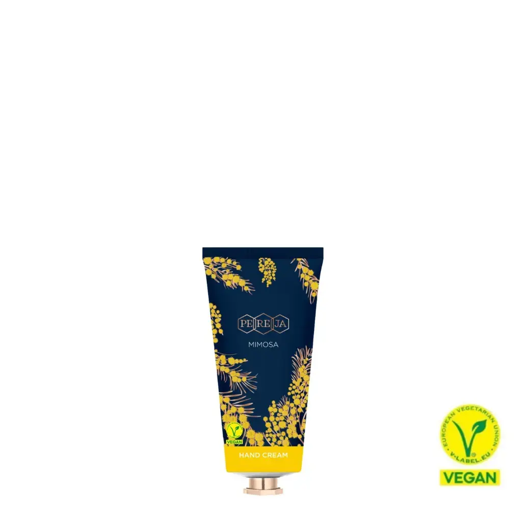 Pereja Mimoza El Kremi 60 ml tüp, vegan, V-Label sertifikalı, yoğun nemlendirici el kremi