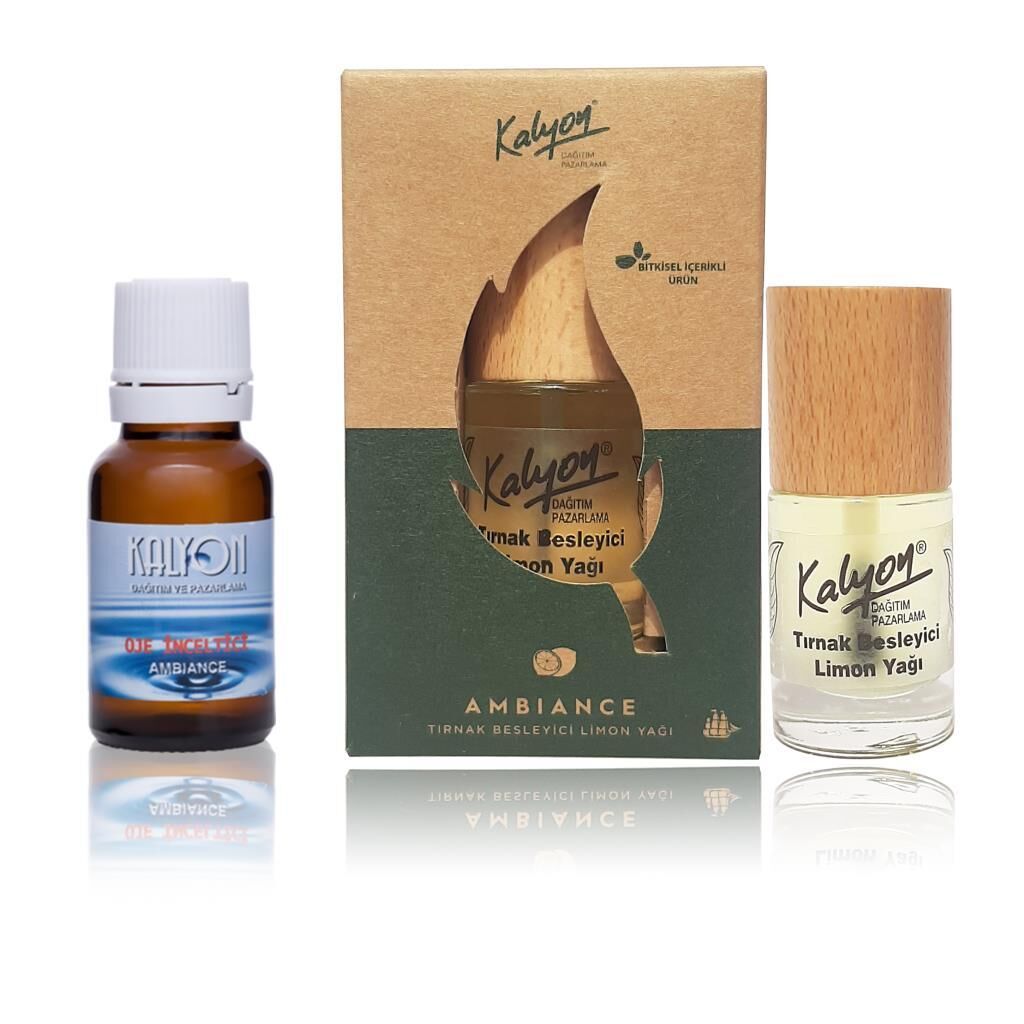 Kalyon Oje Çözücü+Kalyon Bitkisel Tırnak Besleyici Limon Yağı 11 Ml