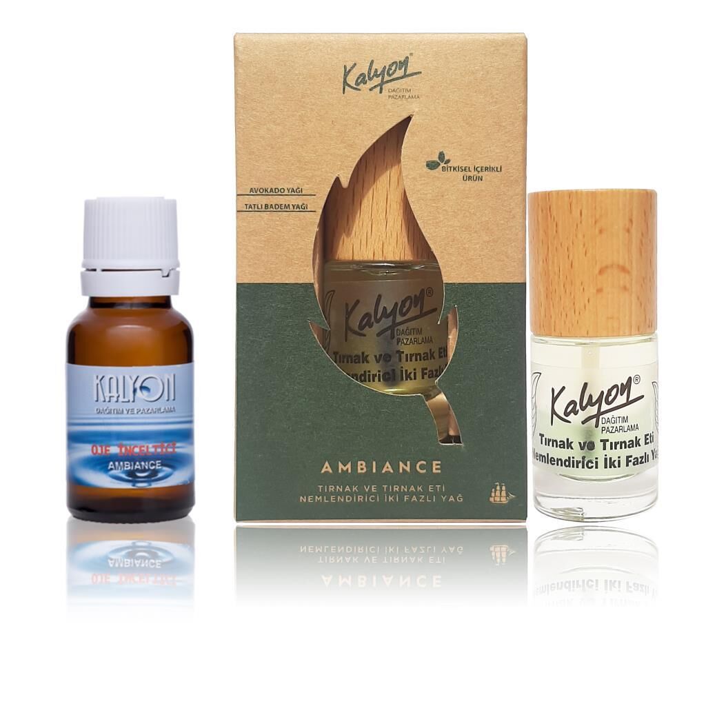 Kalyon Oje Çözücü+Kalyon Bitkisel Tırnak ve Tırnak Eti Nemlendirici İki Fazlı Yağ 11 Ml