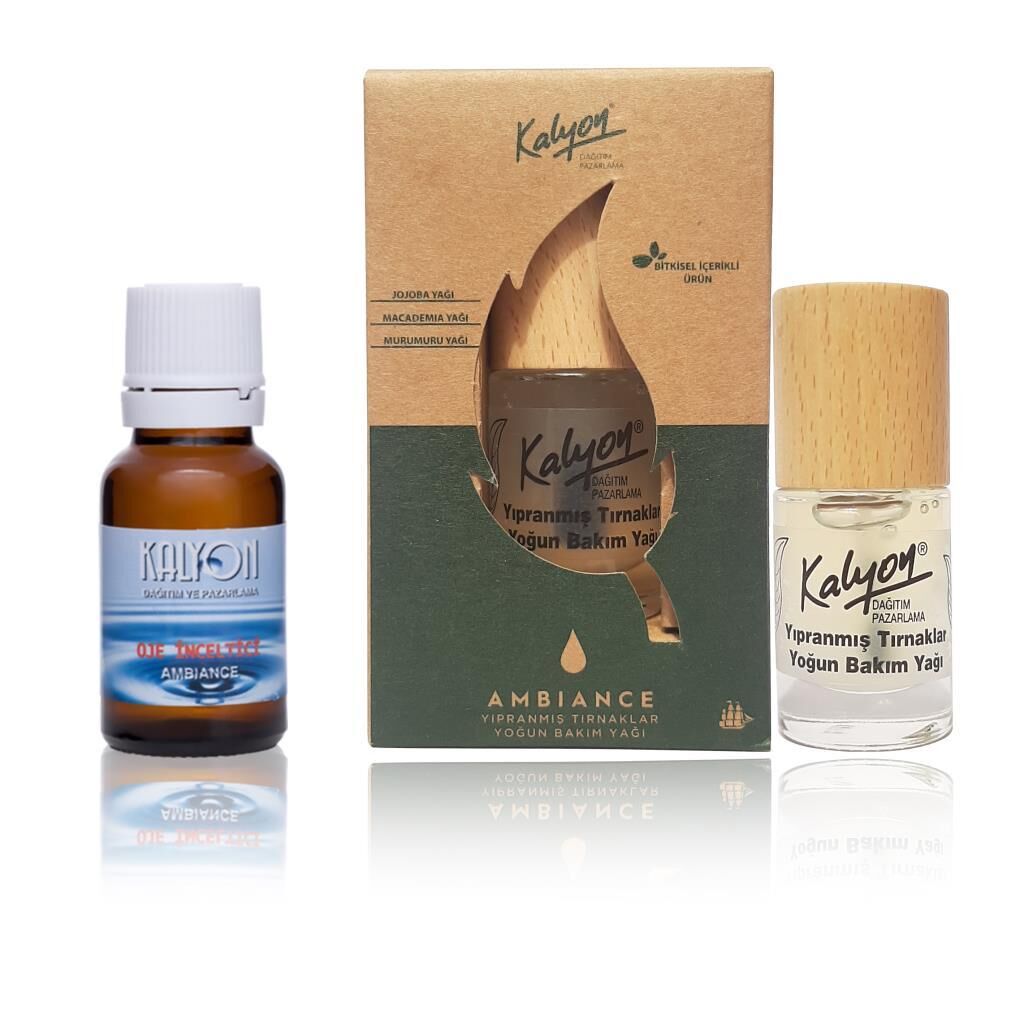 Kalyon Oje Çözücü+Kalyon Bitkisel Yıpranmış Tırnaklar Yoğun Bakım Yağı 11 Ml