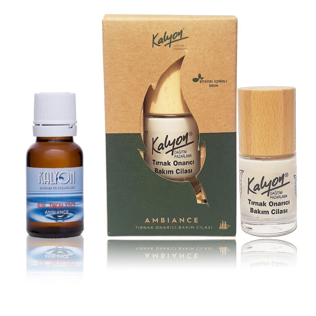 Kalyon Oje Çözücü+Kalyon Bitkisel Tırnak Onarıcı Bakım Cilası 11 Ml