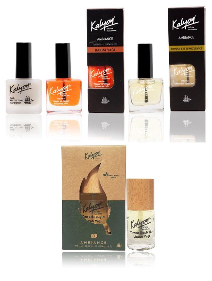 Kalyon Tırnak Sertleştirici+Bakım Yağı+Et Temizleyici+Kalyon Bitkisel Tırnak Besleyici Limon Yağı 11 Ml