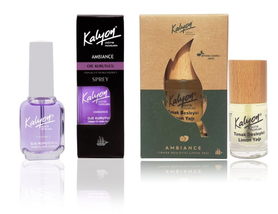 Kalyon Oje Kurutucu Sprey+Kalyon Bitkisel Tırnak Besleyici Limon Yağı 11 Ml