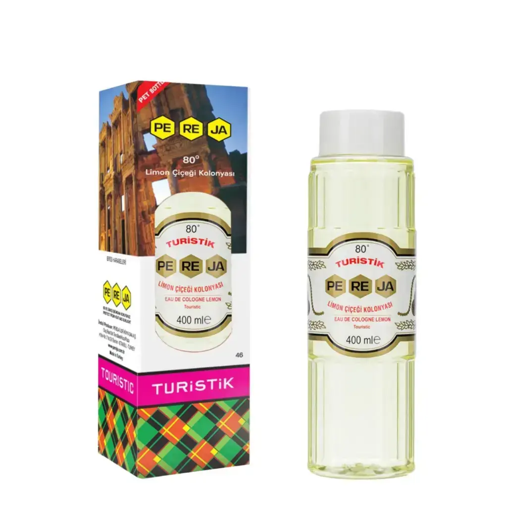Pereja Limon Kolonyası 400 ml Pet Şişe 80 derece ferah limon kokulu kolonya