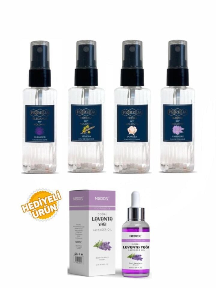 Pereja 4’lü Set Kolonya 50 ml Elegance-mimoza-pudra-kaşmir