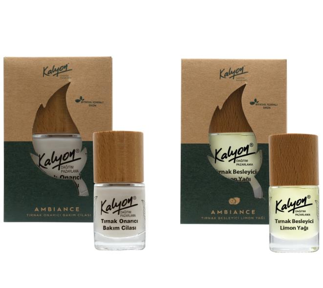 Kalyon Bitkisel Tırnak Onarıcı Bakım Cilası 11 Ml+Tırnak Besleyici Limon Yağı 11 Ml