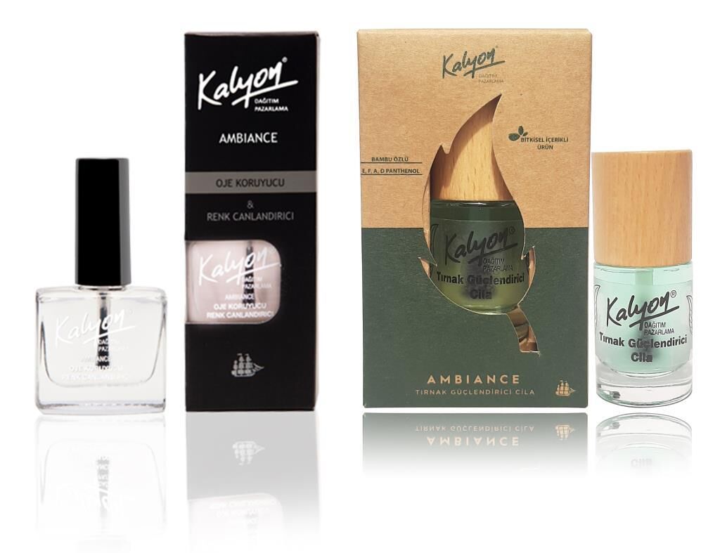 Kalyon Oje Koruyucu+Kalyon Bitkisel Tırnak Güçlendirici Cila 11 Ml