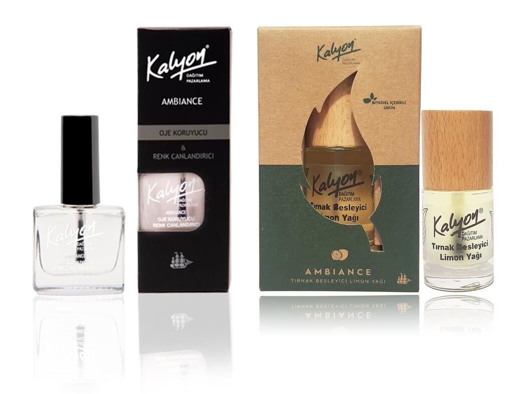 Kalyon Oje Koruyucu+Kalyon Bitkisel Tırnak Besleyici Limon Yağı 11 Ml