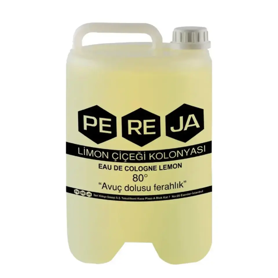 Pereja Limon Kolonyası 3 Lt Bidon 80 derece ferah limon kokulu ekonomik büyük boy kolonya