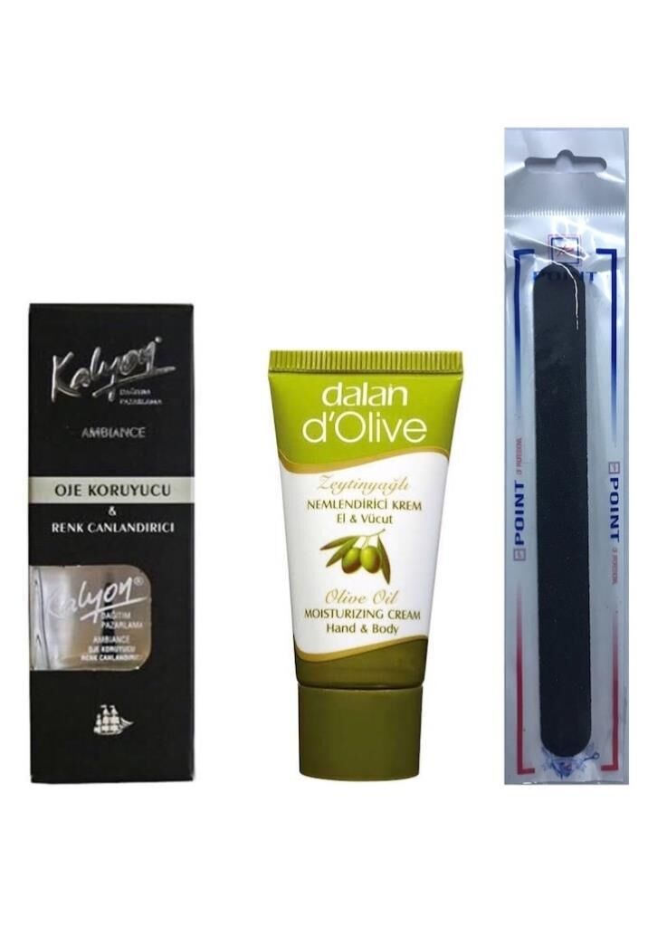 Kalyon Oje Koruyucu + Dalan Krem 20 Ml + Tırnak Törpüsü