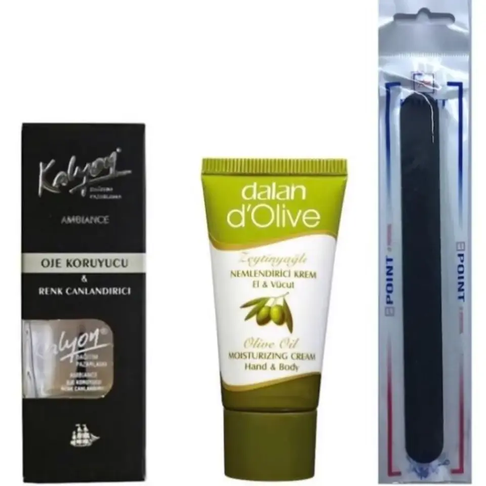 Kalyon Oje Koruyucu + Dalan Krem 20 Ml + Tırnak Törpüsü