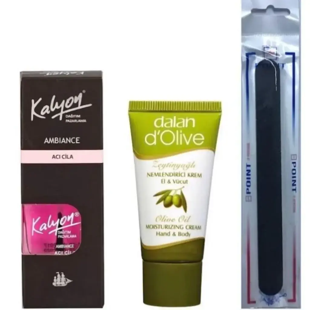 Kalyon Acı Cila + Dalan Krem 20 Ml + Tırnak Törpüsü