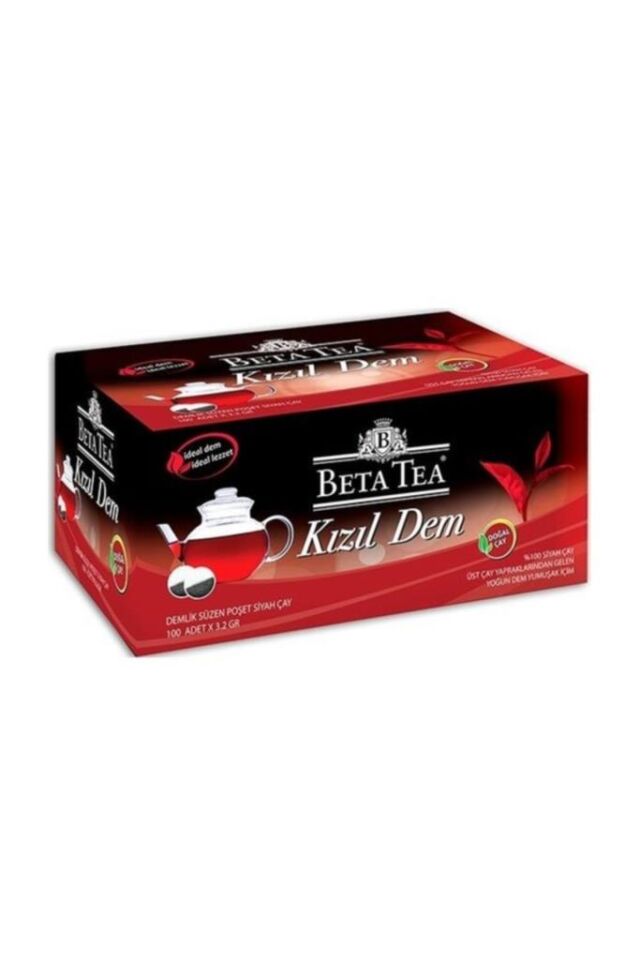Beta Kızıl Dem Demlik Poşet Çay 100 Lüx 12 Adet 3,2gx100:320 Gr