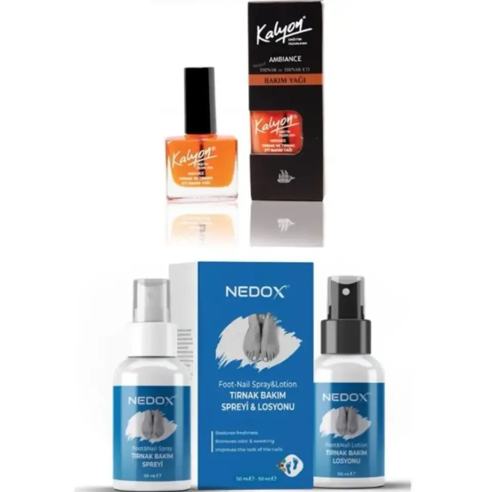 Kalyon Tırnak Bakım Yağı + Nedox Tırnak Bakım Spreyi Ve Losyonu 50ml+50ml