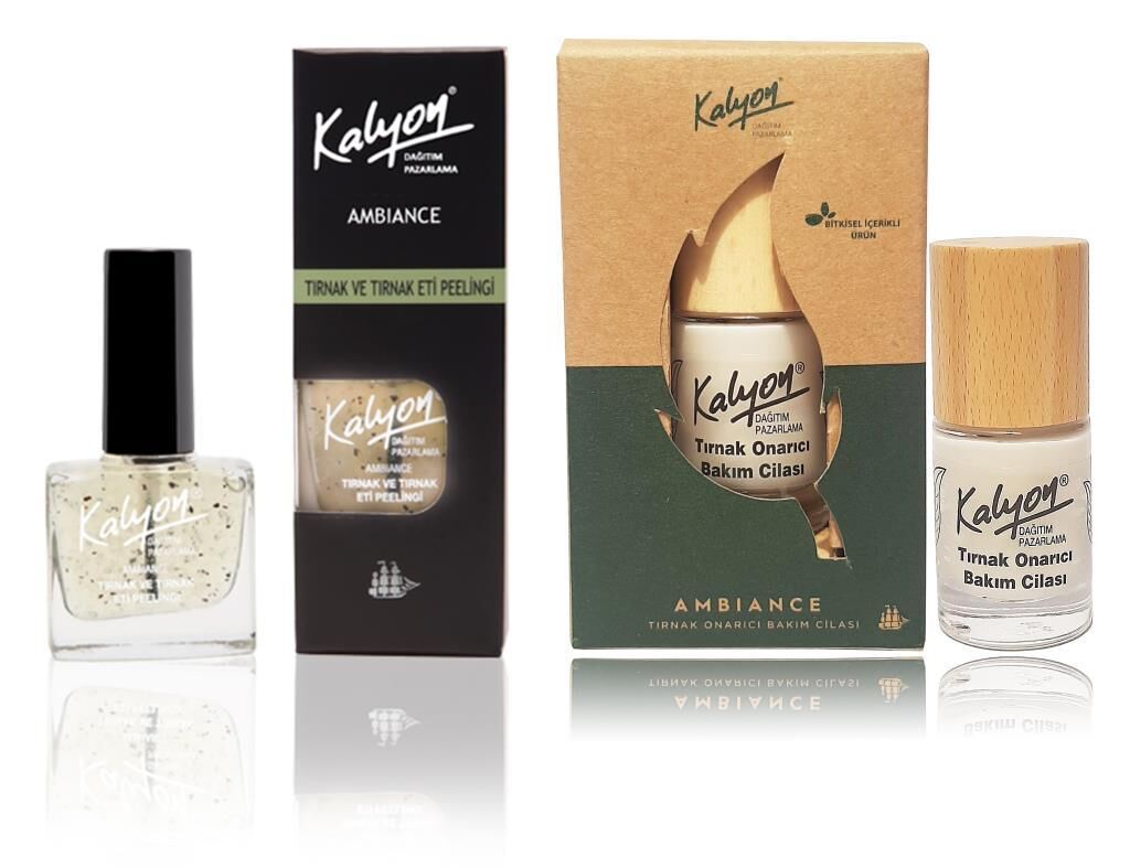Kalyon Tırnak Eti Peelingii+Kalyon Bitkisel Tırnak Onarıcı Bakım Cilası 11 Ml