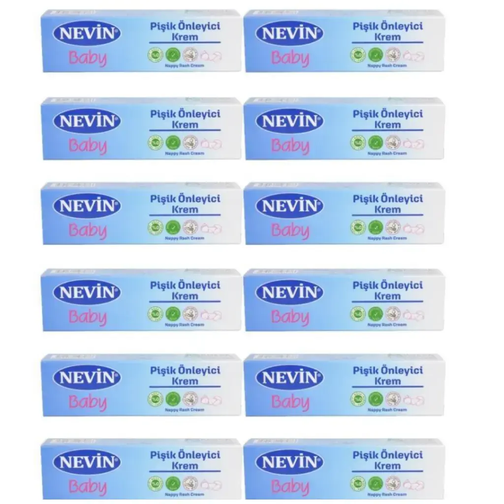 Nevin Pişik Önleyici Krem Kantaron Yağlı 30 ml 12 adet bebek bezi bölgesi günlük bakım kremi