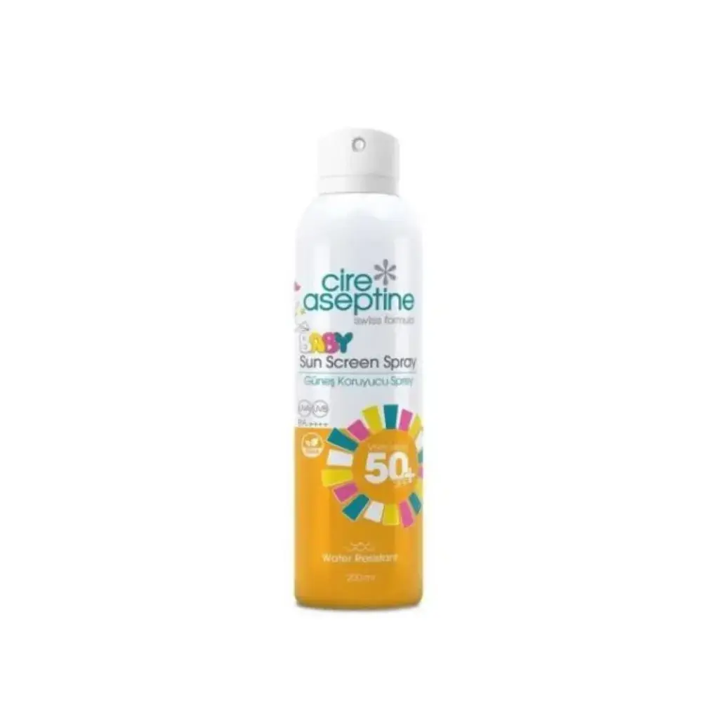 Cire Aseptine Baby SPF50 Güneş Koruyucu Sprey 200 ml bebek ve çocuklar için yüksek korumalı güneş spreyi