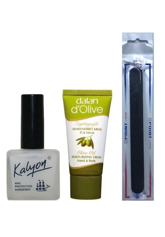 Kalyon Tırnak Sertleştirici + Dalan Krem 20 Ml + Tırnak Törpüsü