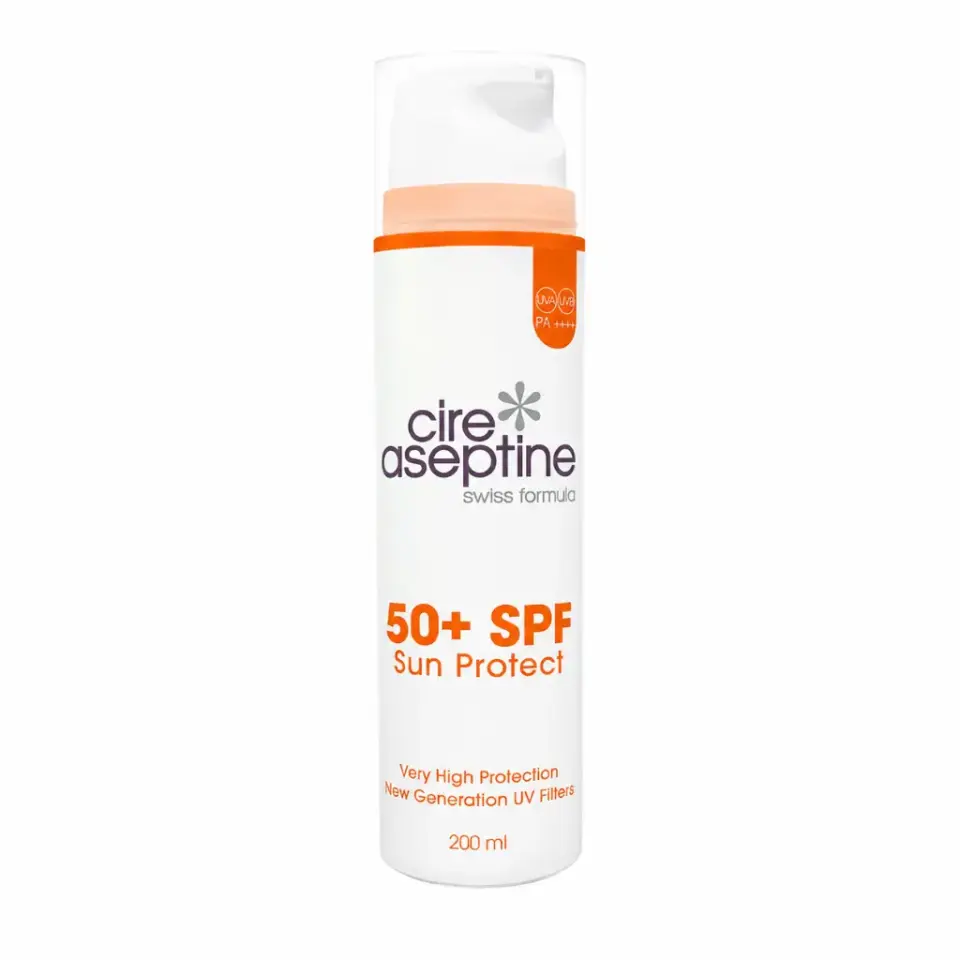 Cire Aseptine Sun Protect SPF50+ Airless vücut güneş koruyucu krem 200 ml yüksek korumalı güneş kremi