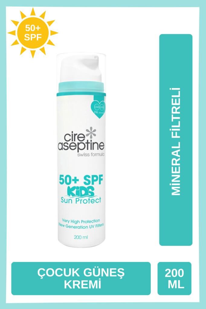Cire Aseptine Airless Günes Koruyucu Çocuk Vücut SPF 50+ Kids Sun Protect 200 ml