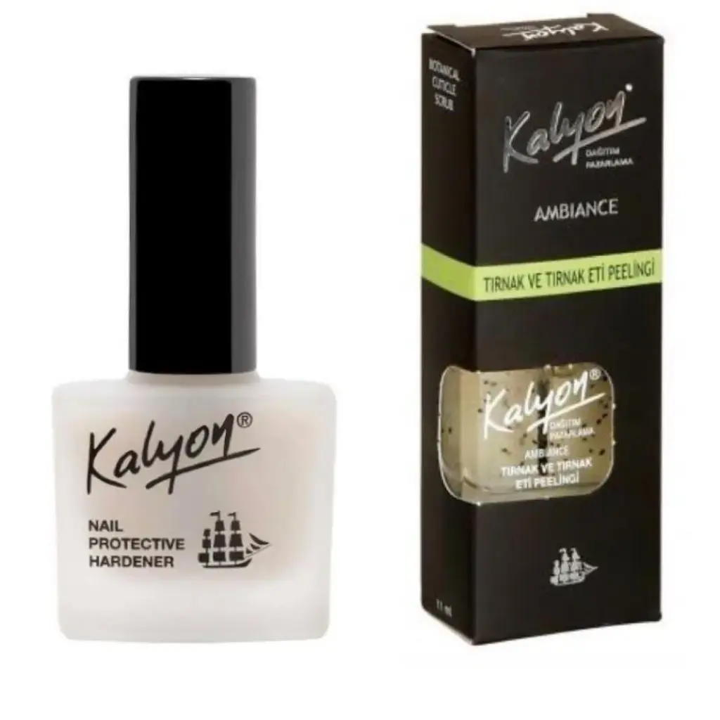 Kalyon Tırnak Ve Tırnak Eti Peelingi 11 Ml + Tırnak Sertleştirici 2'li Set