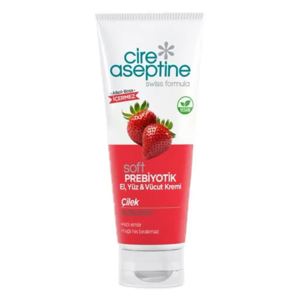 Cire Aseptine Prebiyotik Çilek Krem 75 ml nemlendirici ve yumuşatıcı günlük cilt bakım kremi
