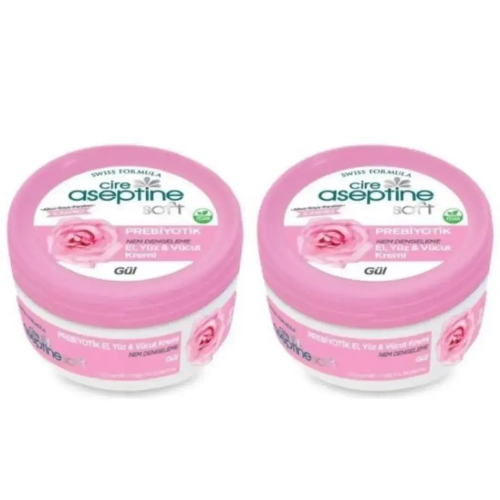 Cire Aseptine Prebiyotik Krem Gül 30 ml 2'li set nemlendirici ve yumuşatıcı günlük cilt bakım kremi