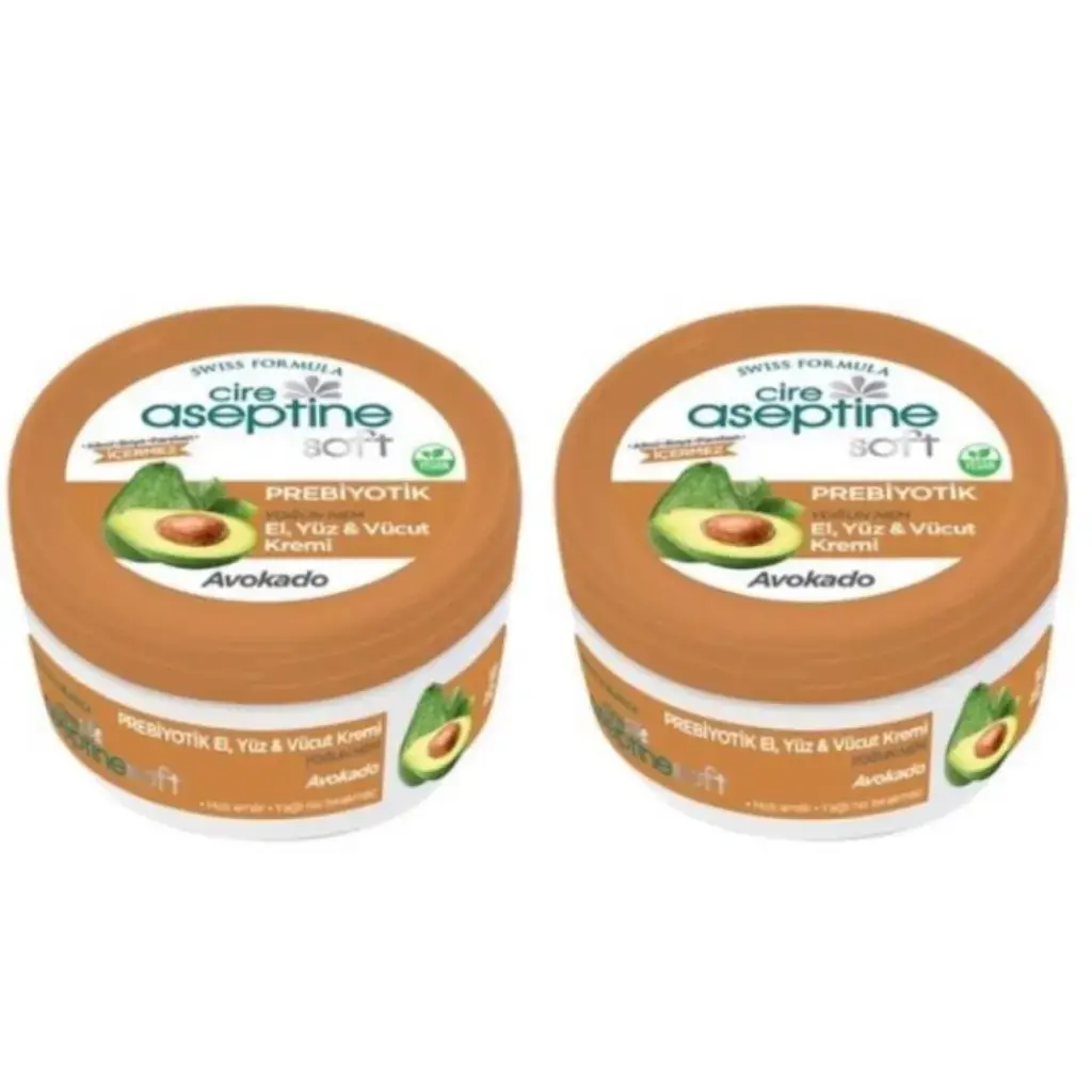 Cire Aseptine Prebiyotik Krem Avokado 30 ml 2'li set nemlendirici ve besleyici günlük cilt bakım kremi