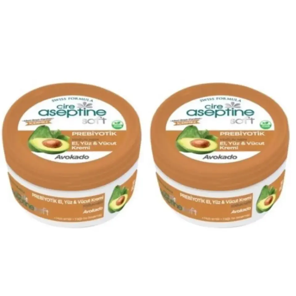Cire Aseptine Prebiyotik Krem Avokado 30 ml 2'li set nemlendirici ve besleyici günlük cilt bakım kremi