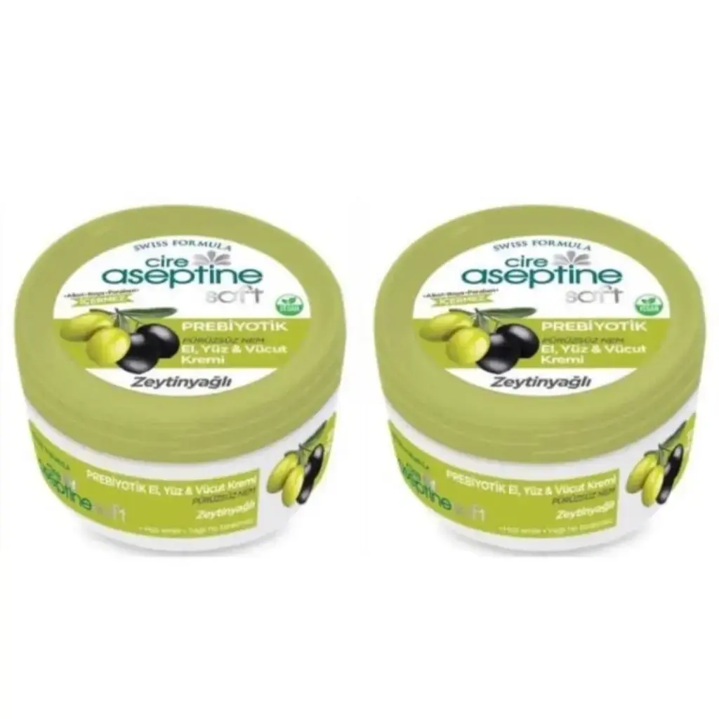 Cire Aseptine Prebiyotik Krem Zeytinyağlı 30 ml 2'li set nemlendirici ve besleyici cilt bakım kremi