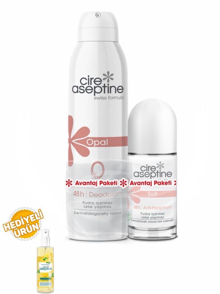 Cire Aseptine Opal Deodorant 150Ml+Soft Rollon 60Ml Avantaj Paketi