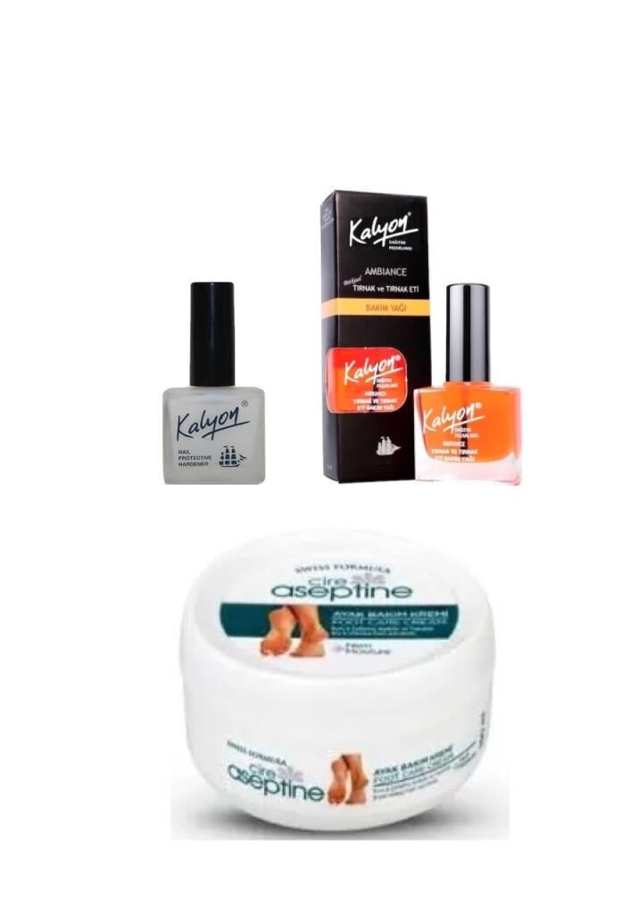 Kalyon Tırnak Sertleştirici + Bakım Yağı+ Cire Aseptine Ayak Kremi 150 ML