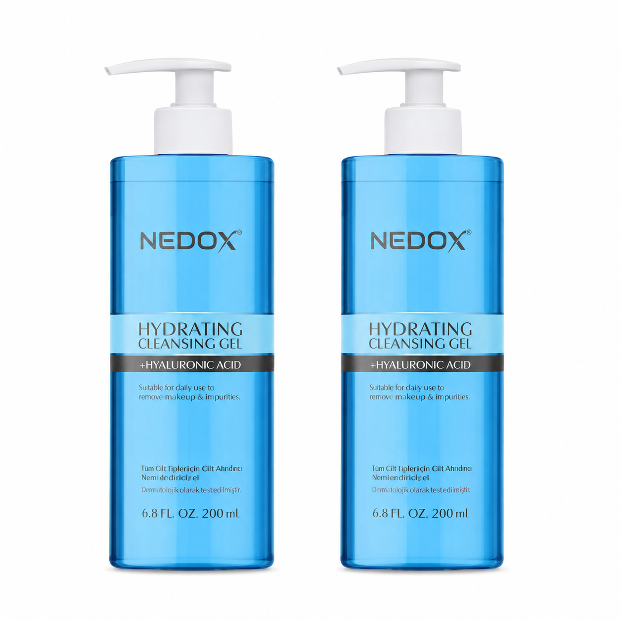 NEDOX 2 Adet Yüz Temizleme Jeli 200 ml yağlı ve akneye eğilimli ciltler için günlük yüz temizleyici