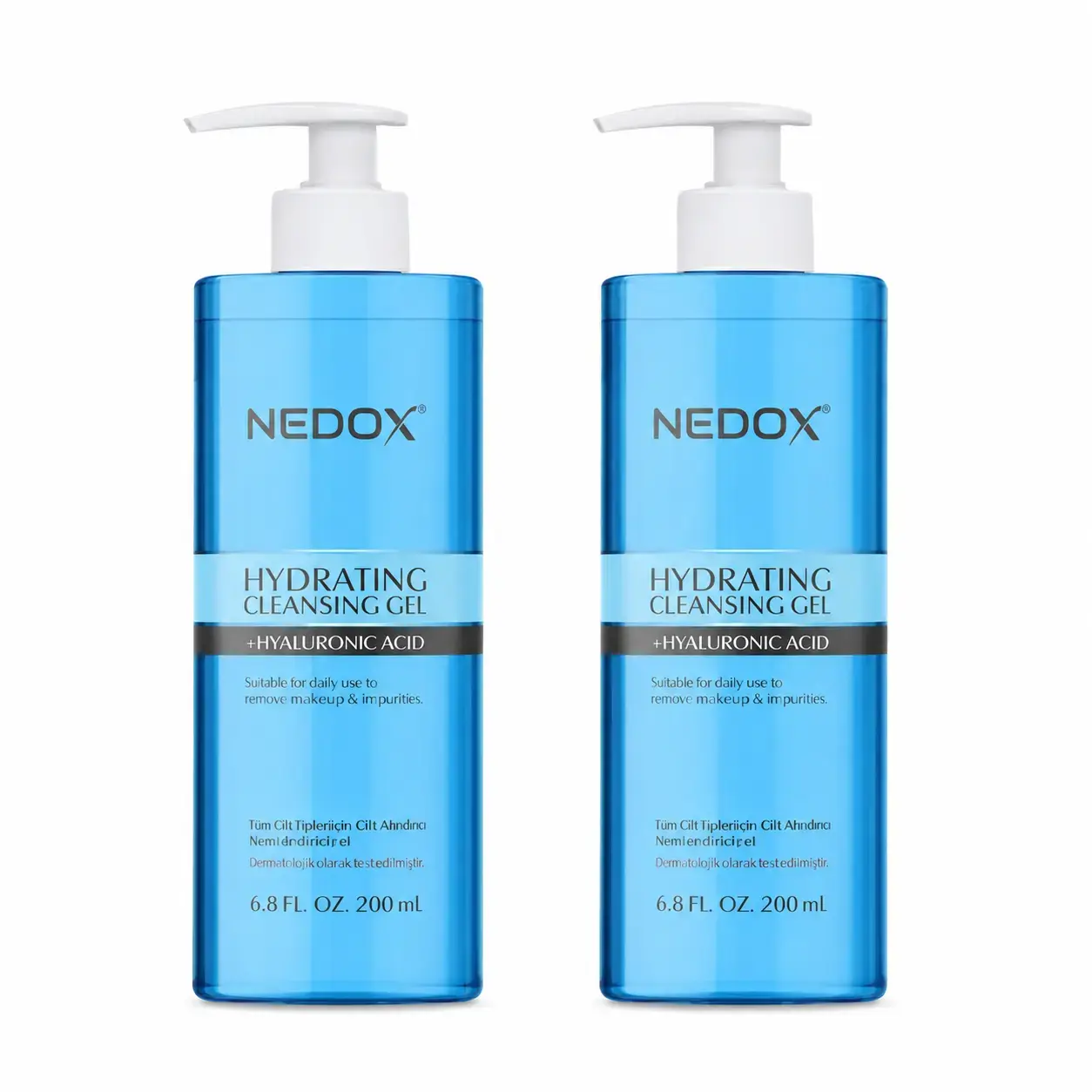 NEDOX 2 Adet Yüz Temizleme Jeli 200 ml yağlı ve akneye eğilimli ciltler için günlük yüz temizleyici