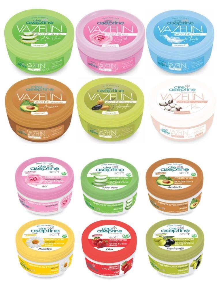 CİRE ASEPTİNE VAZELİN 150ML 6 Lİ KARMA+30ML KREM 6 LI KARMA