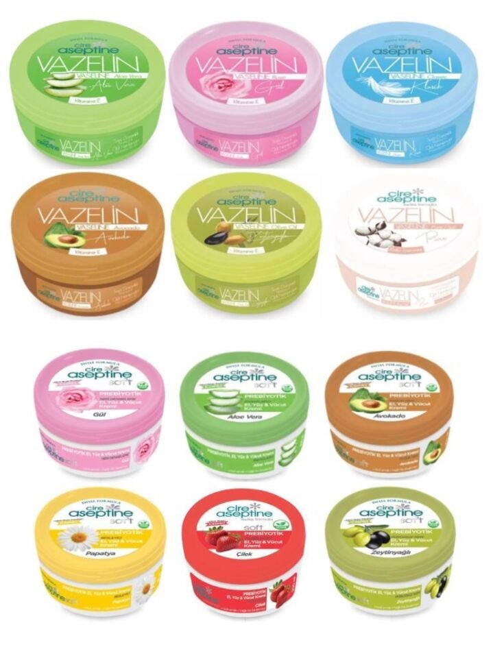 CİRE ASEPTİNE VAZELİN 150ML 6 Lİ KARMA+30ML KREM 6 LI KARMA