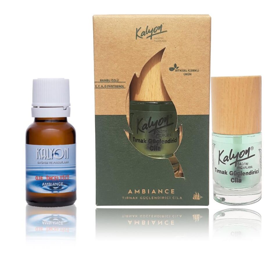 Kalyon Oje Çözücü+Kalyon Bitkisel Tırnak Güçlendirici Cila 11 Ml