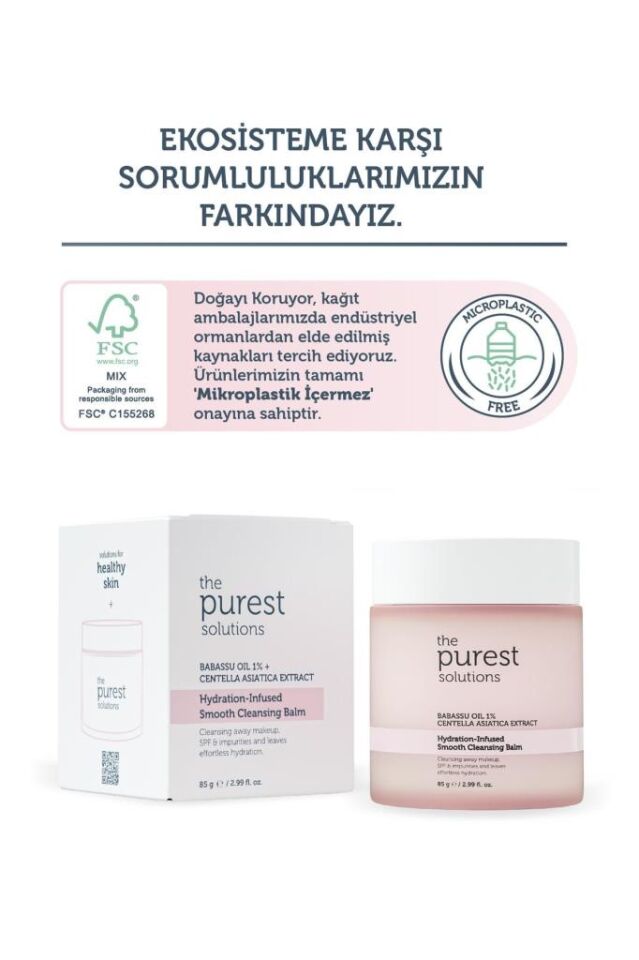 The Purest Solutions Hassas Ve Kuru Ciltler Için Nem Ve Antioksidan İçerikli Temizleyici Balm 85 Gr