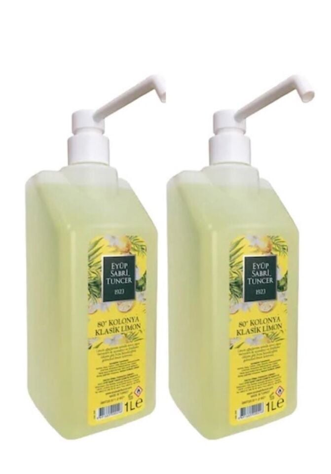 EYÜP SABRİ TUNCER KOLONYA PVC 1 LT POMPALI LİMON 2 ADET