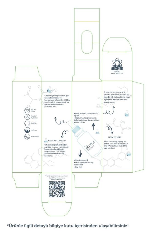 The Purest Solutions Yoğun Nemlendirme ve Dolgunlaştırıcı Etkili Yenileyici Cilt Bakım Serumu (Hyaluronic Acid %2 + B5)