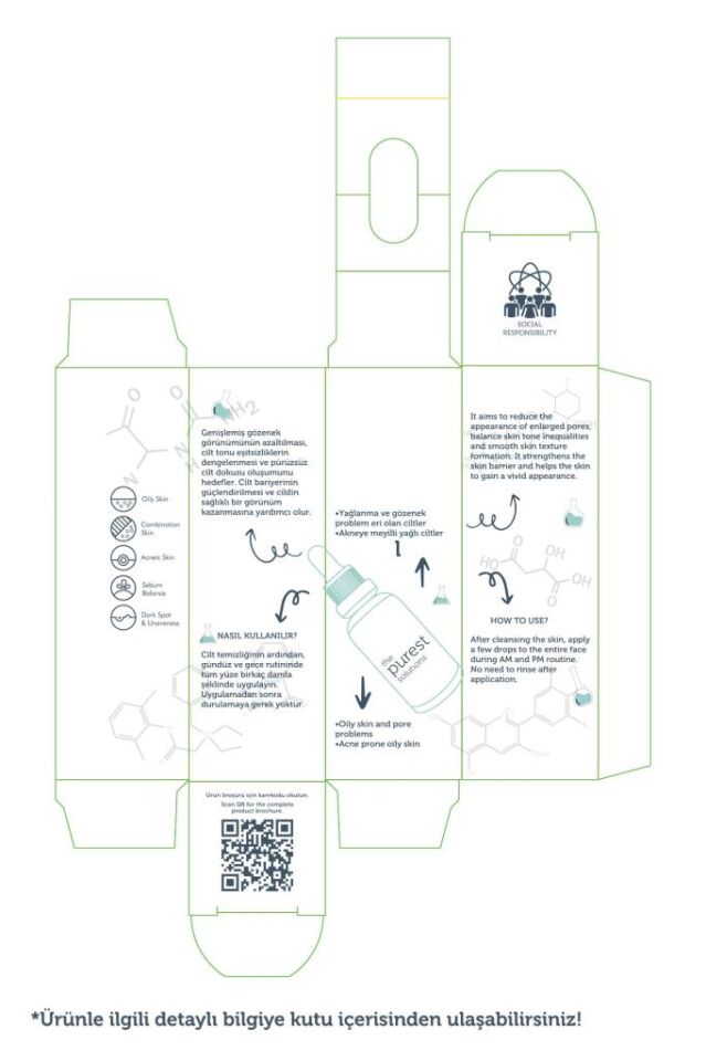 The Purest Solutions Siyah Nokta Ve Sivilce Karşıtı Niacinamide Cilt Bakım Serumu 30 Ml (niacinamide 5% & Zinc Pca 1%)