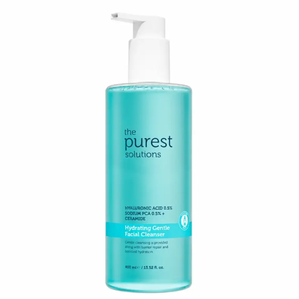 The Purest Solutions Kuru ve Karma Ciltler İçin Hyalüronik Asit Nemlendirici ve Bariyer Onarıcı Yüz Temizleme Jeli 400 ml