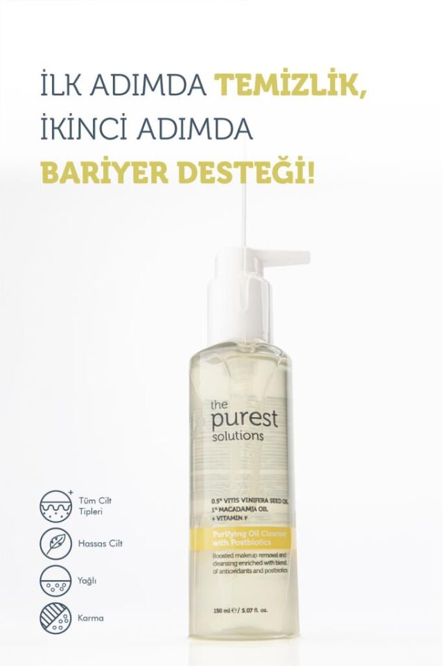 The Purest Solutions Postbiyotik içerikli Multifonksiyonel Arındırıcı Temizleme Yağı 150 ml