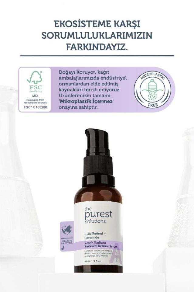 The Purest Solutions Yenileyici & Yaşlanma Karşıtı Lipozomal Retinol Gece Serumu 20+
