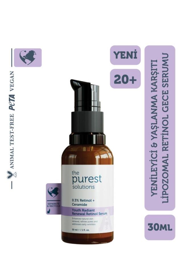 The Purest Solutions Yenileyici & Yaşlanma Karşıtı Lipozomal Retinol Gece Serumu 20+