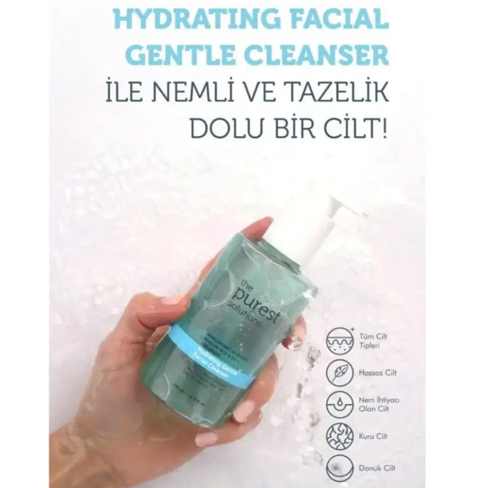 The Purest Solutions Kuru ve Karma Ciltler İçin Nemlendirici ve Bariyer Onarıcı Temizleme Jeli 200 ml