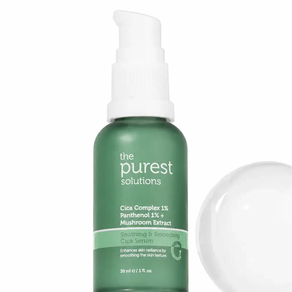 The Purest Solutions Cica Serum 30 ml hassas ciltler için kızarıklık karşıtı ve cilt bariyerini destekleyici yüz serumu