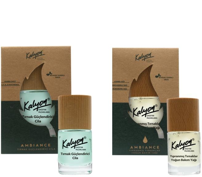 Kalyon Bitkisel Tırnak Güçlendirici Cila 11 Ml+Yıpranmış Tırnaklar Yoğun Bakım Yağı 11 Ml