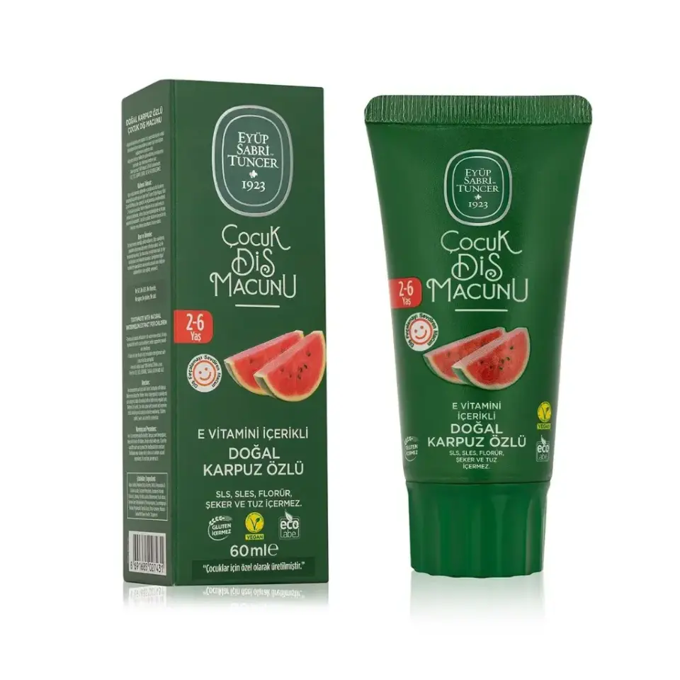 Doğal Karpuz Özlü 2-6 Yaş Çocuk Diş Macunu 60 ml