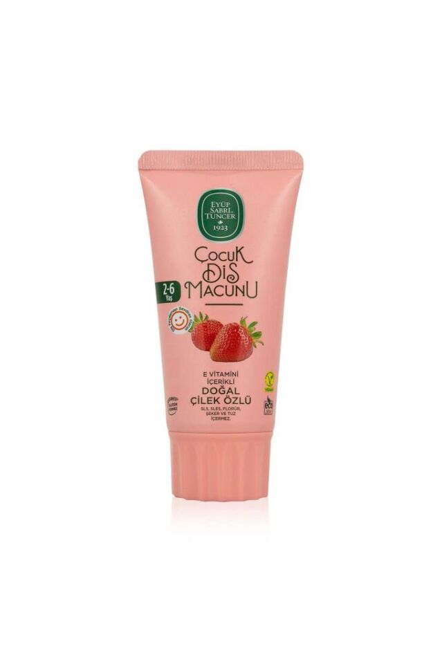 Eyüp Sabri Tuncer Doğal Çilek Özlü 2-6 Yaş Çocuk Diş Macunu 60 ml
